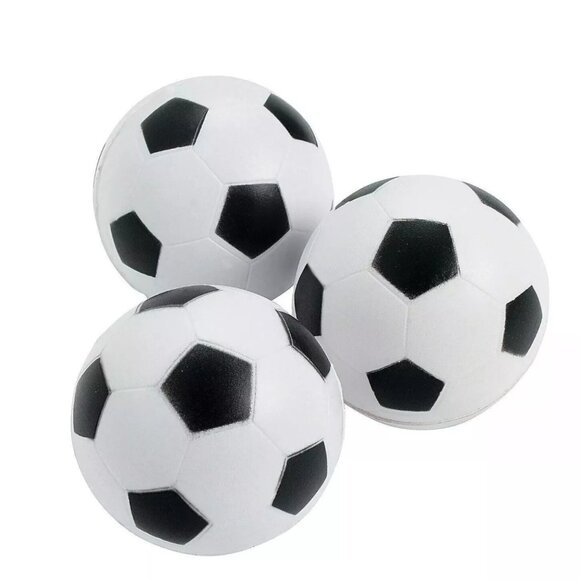 Set of 12 ~ Realistic Soccer Ball Stress Balls 2 1/2 Inch Squeezable balls - Picture 3 of 4